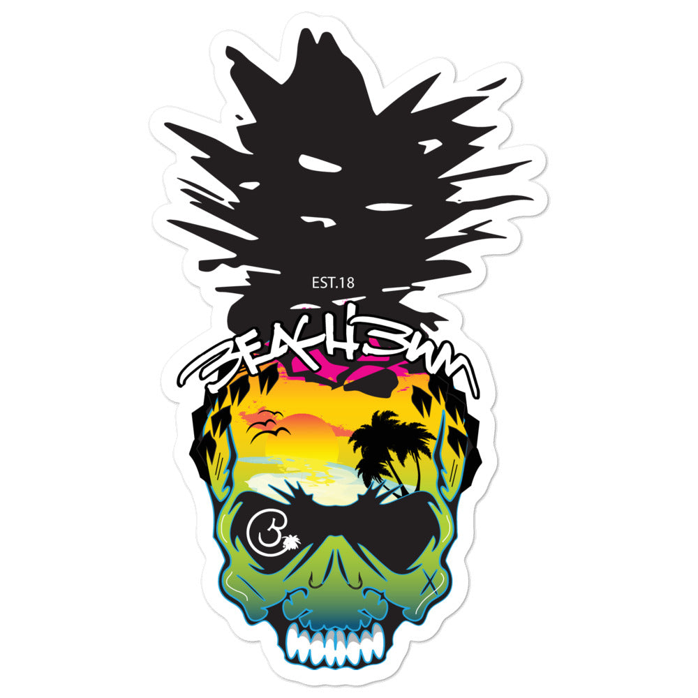 Official Beach Bum Bubble-free stickers- Tropi-Skull