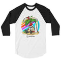 Official Beach Bum 3/4 sleeve raglan shirt- Mele Kalikimaka