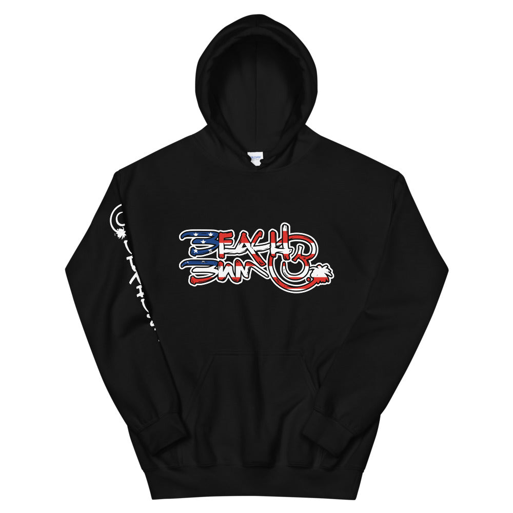 Official Beach Bum Unisex Hoodie- Compact Logo USA