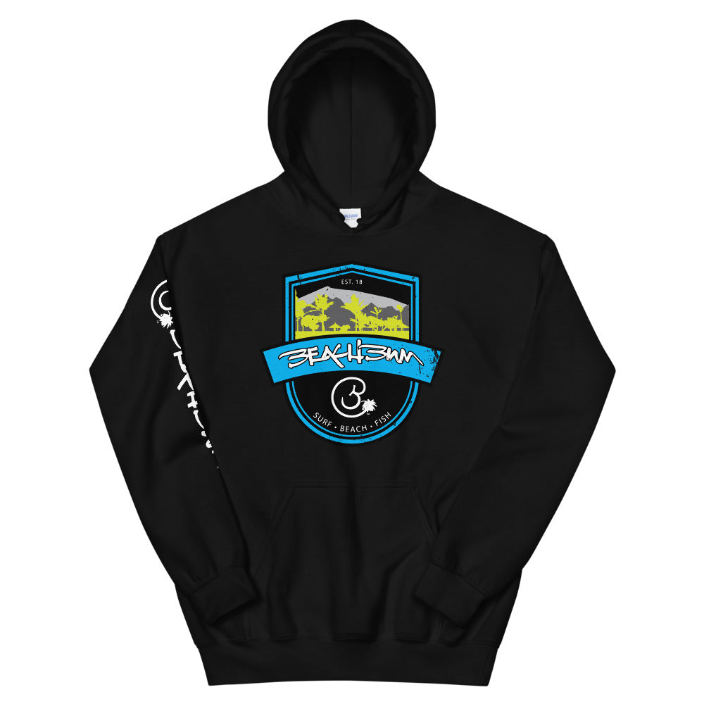 Official Beach Bum Unisex Hoodie- Surf • Beach • Fish Shield