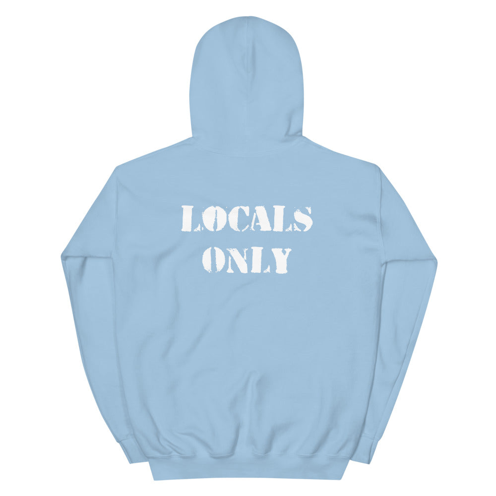 Official Beach Bum Unisex Hoodie- Locals Only (Art on Back)