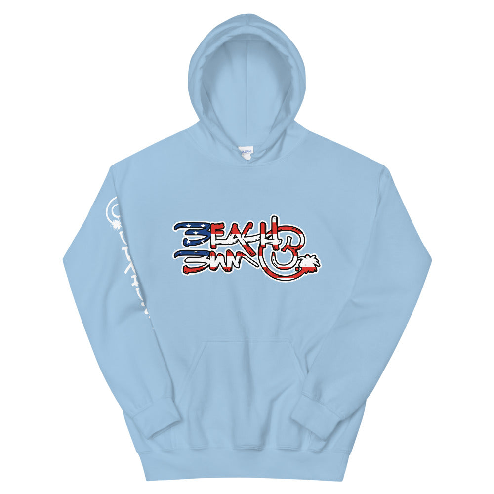 Official Beach Bum Unisex Hoodie- Compact Logo USA