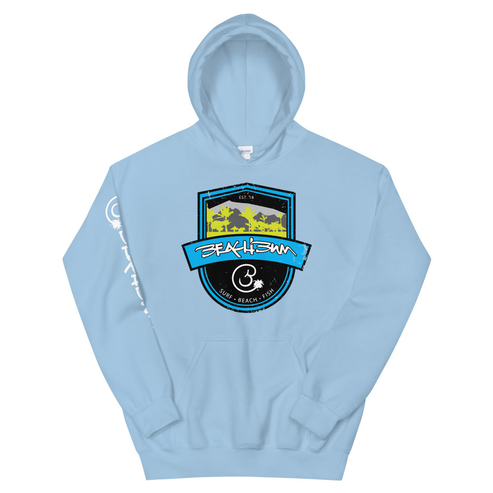 Official Beach Bum Unisex Hoodie- Surf • Beach • Fish Shield