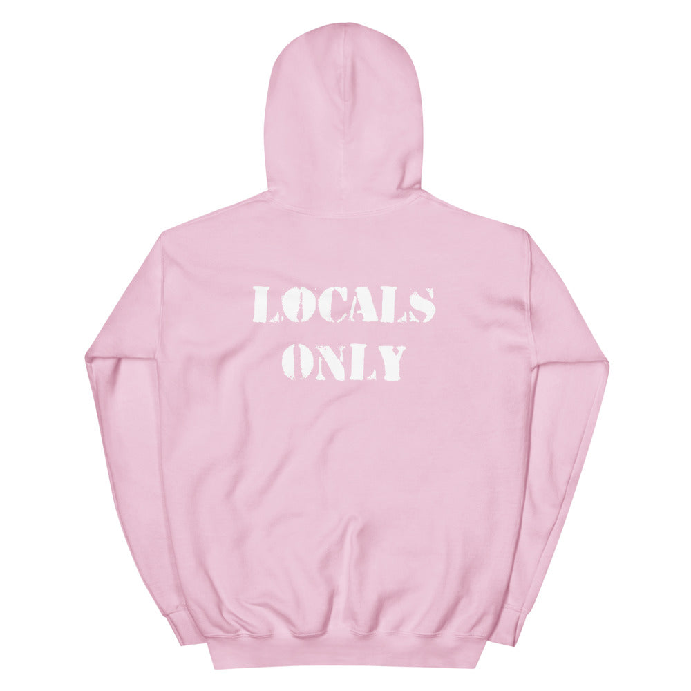 Official Beach Bum Unisex Hoodie- Locals Only (Art on Back)