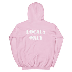 Official Beach Bum Unisex Hoodie- Locals Only (Art on Back)