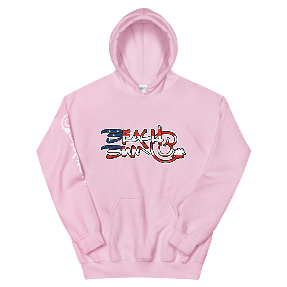 Official Beach Bum Unisex Hoodie- Compact Logo USA