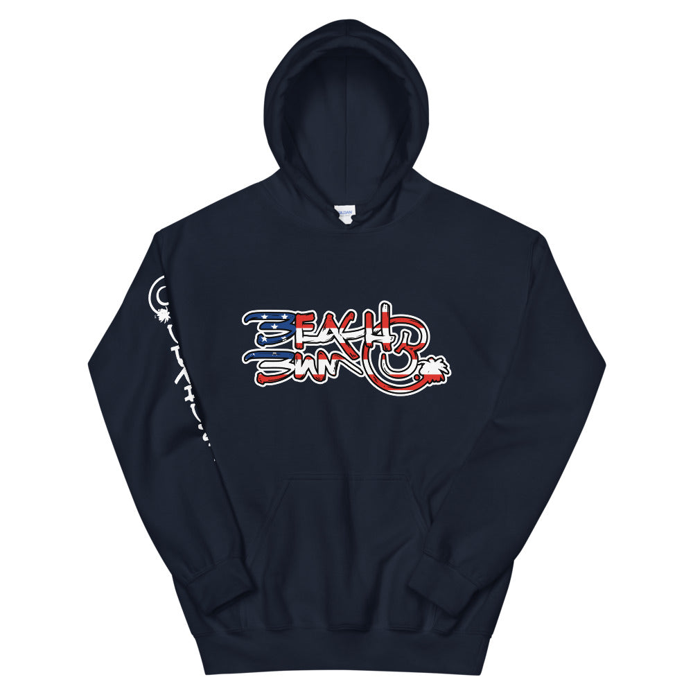 Official Beach Bum Unisex Hoodie- Compact Logo USA