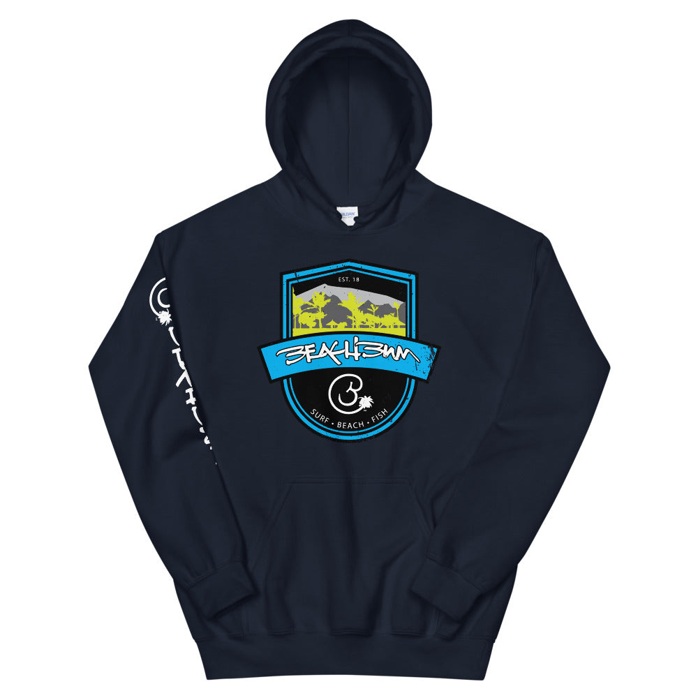 Official Beach Bum Unisex Hoodie- Surf • Beach • Fish Shield