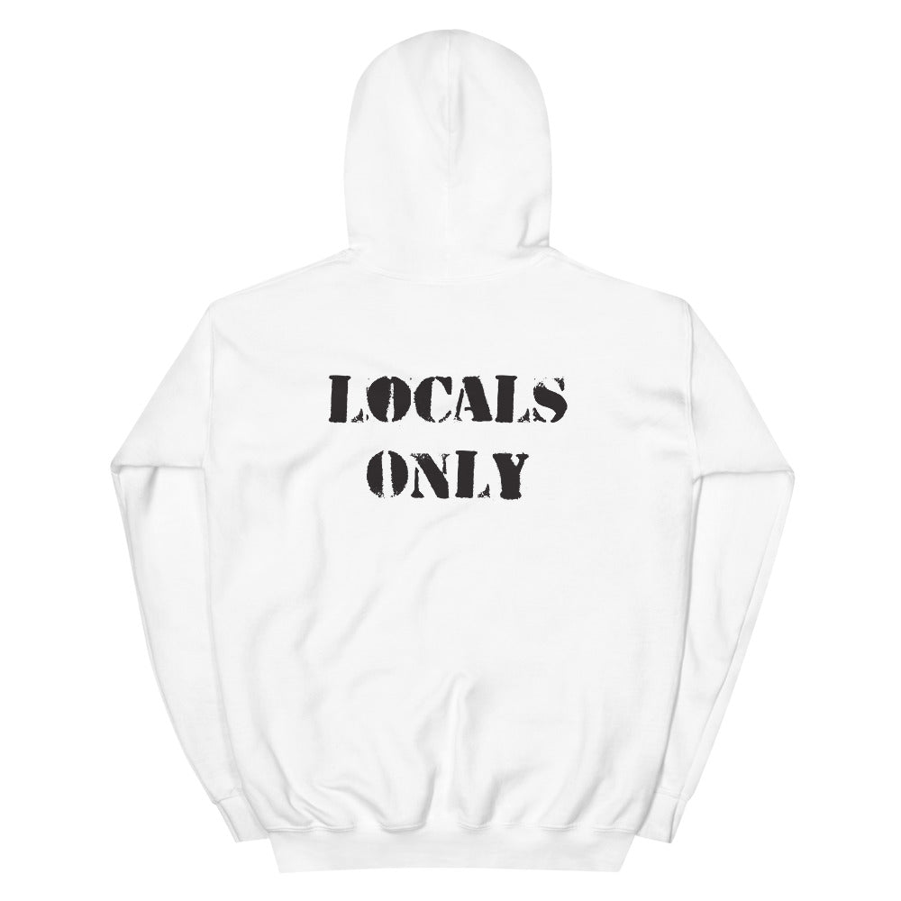 Official Beach Bum Unisex Hoodie- Locals Only (Art on Back)