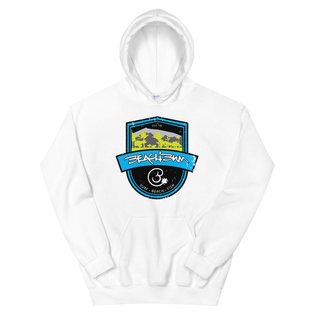 Official Beach Bum Unisex Hoodie- Surf • Beach • Fish Shield