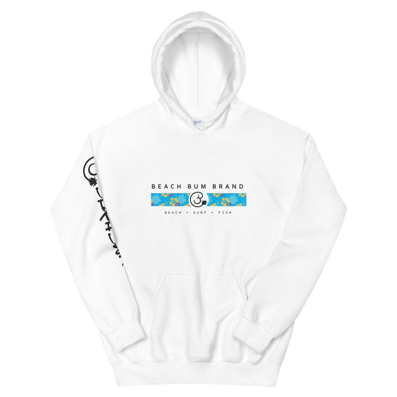 Official Beach Bum Unisex Hoodie- Blue Hibiscus