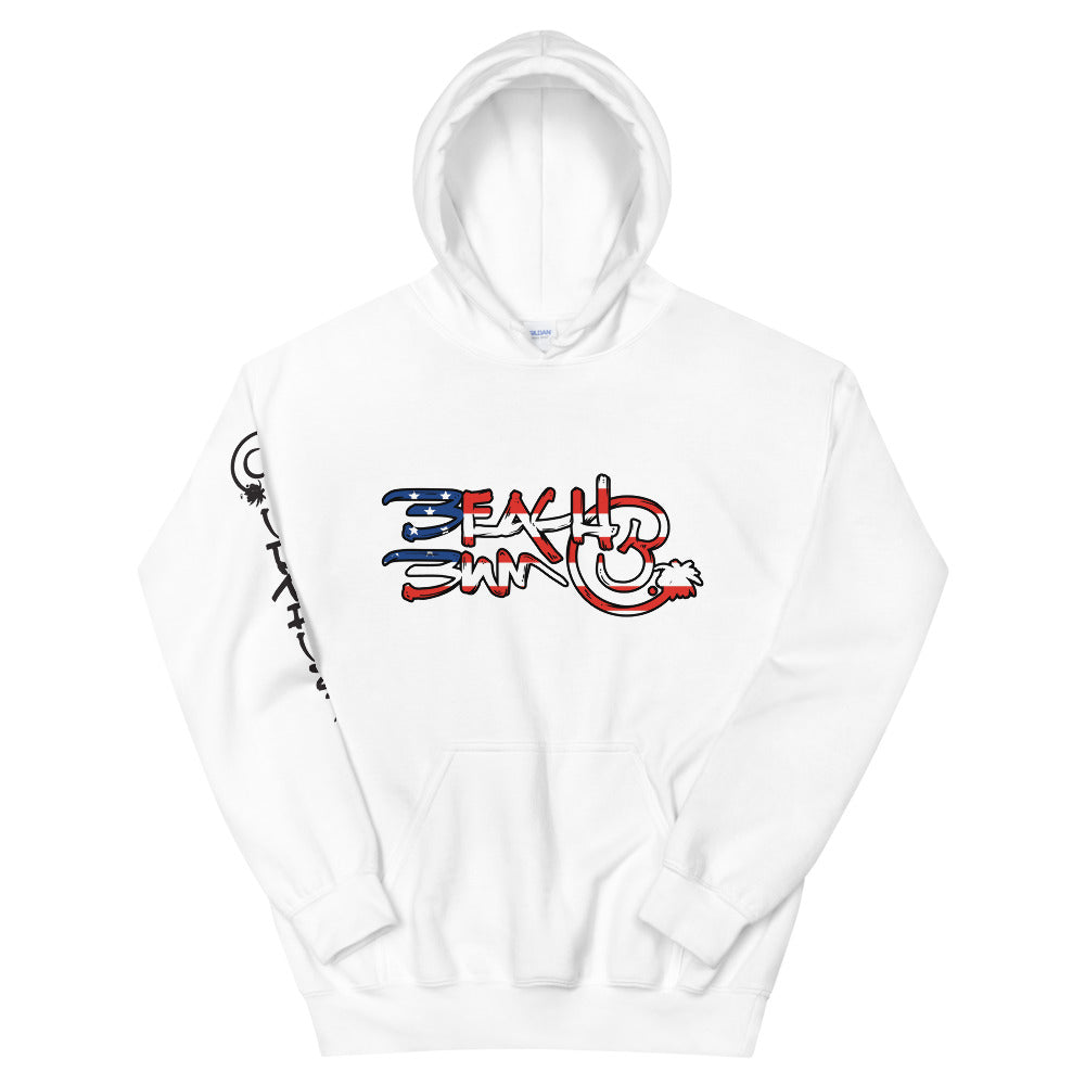 Official Beach Bum Unisex Hoodie- Compact Logo USA