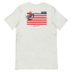 Official Beach Bum Short-Sleeve Unisex T-Shirt- Red, White, and Blue Crab (Art on Back)