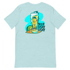 Official Beach Bum Short-Sleeve Unisex T-Shirt- Beer Fishy Fishy (Art on Back)