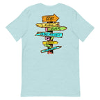 Official Beach Bum Short-Sleeve Unisex T-Shirt- Which Way to the Beach (Art on Back)