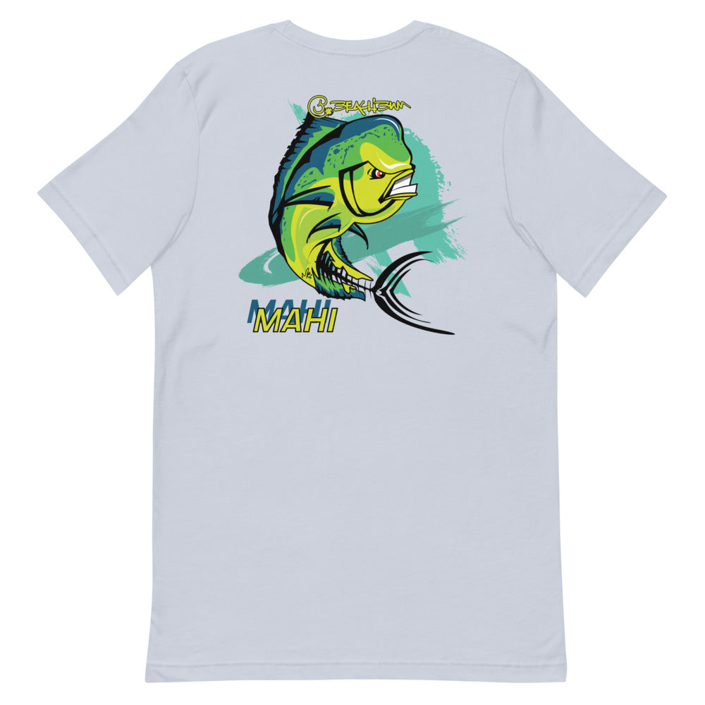 Official Beach Bum Short-Sleeve Unisex T-Shirt- Mean Mahi (Art on Back)