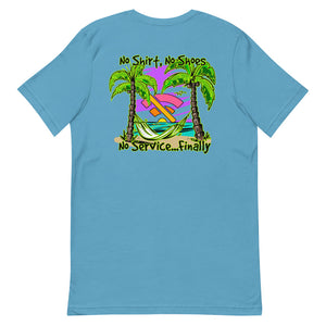 Official Beach Bum Short-Sleeve Unisex T-Shirt- No Service (Art on Back)