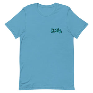 Official Beach Bum Short-Sleeve Unisex T-Shirt- Which Way to the Beach (Art on Back)