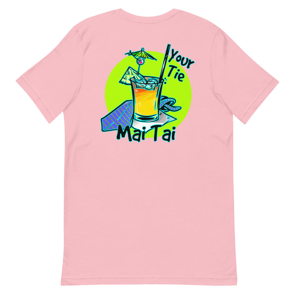 Official Beach Bum Short-Sleeve Unisex T-Shirt- Your Tie, Mai Tai (Art on Back)