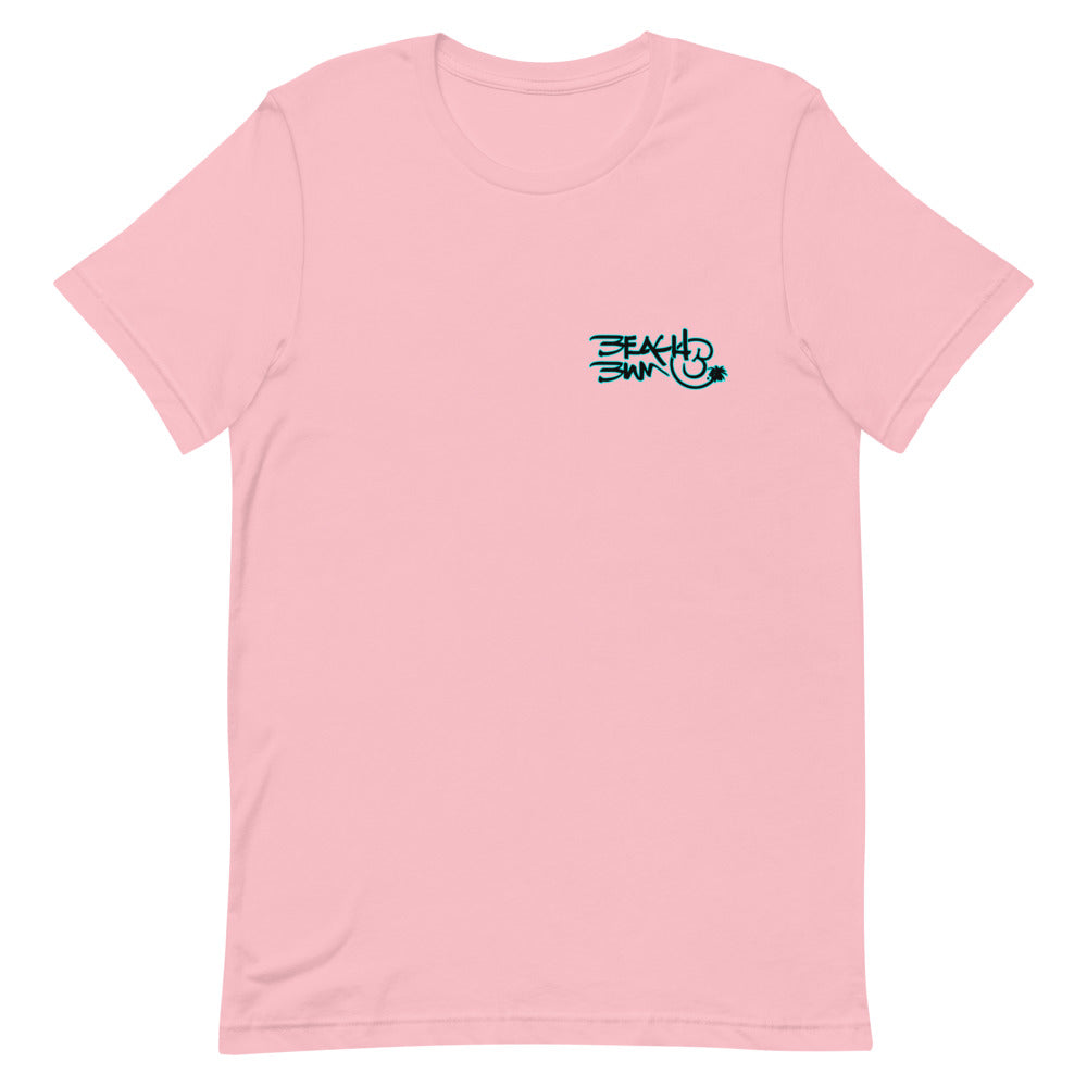 Official Beach Bum Short-Sleeve Unisex T-Shirt- Which Way to the Beach (Art on Back)
