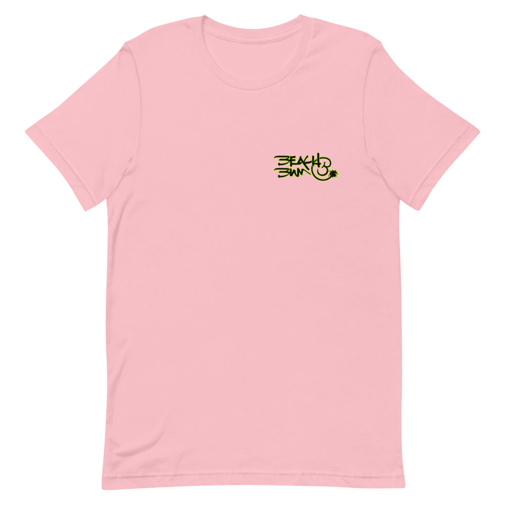 Official Beach Bum Short-Sleeve Unisex T-Shirt- I've Been Vaca-inated (Art on Back)