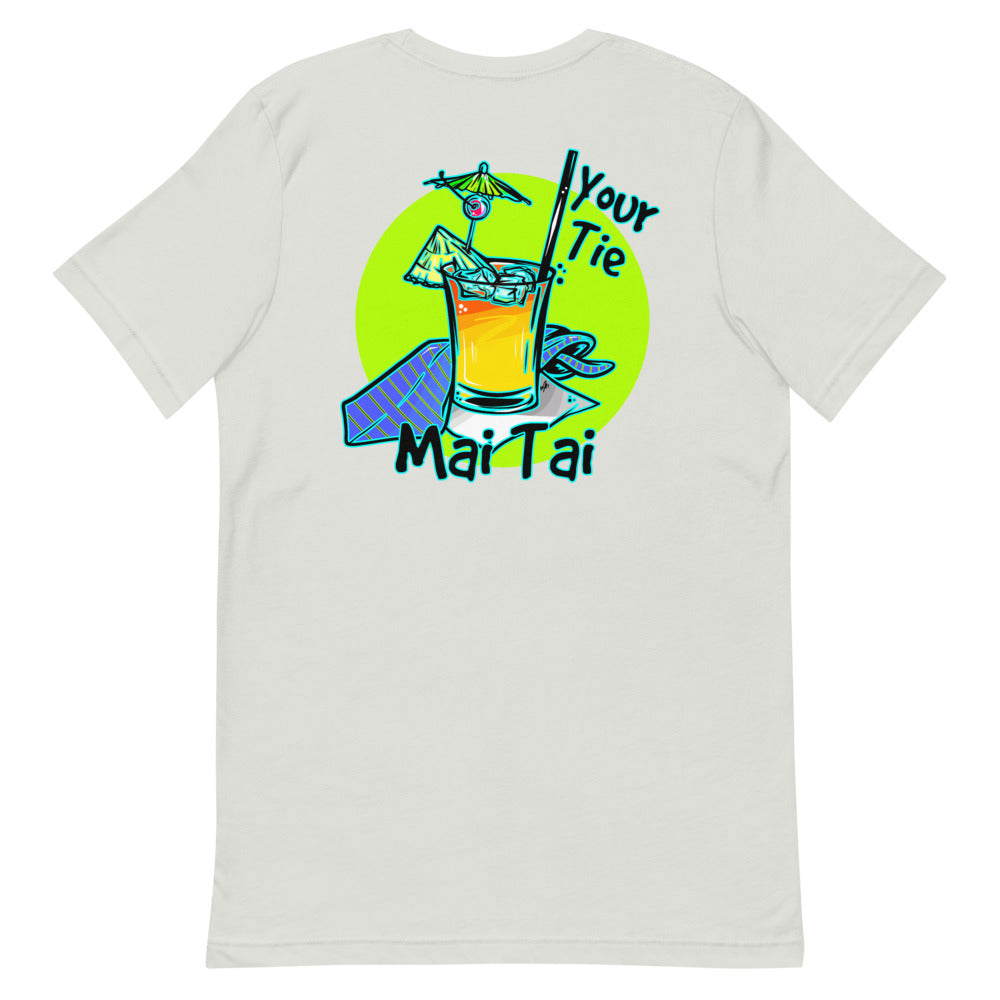 Official Beach Bum Short-Sleeve Unisex T-Shirt- Your Tie, Mai Tai (Art on Back)