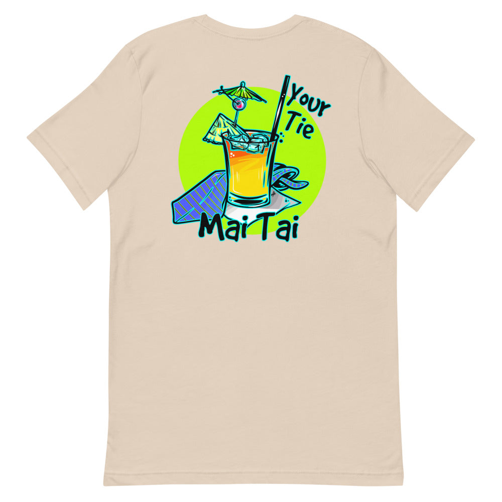 Official Beach Bum Short-Sleeve Unisex T-Shirt- Your Tie, Mai Tai (Art on Back)