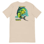 Official Beach Bum Short-Sleeve Unisex T-Shirt- Mean Mahi (Art on Back)