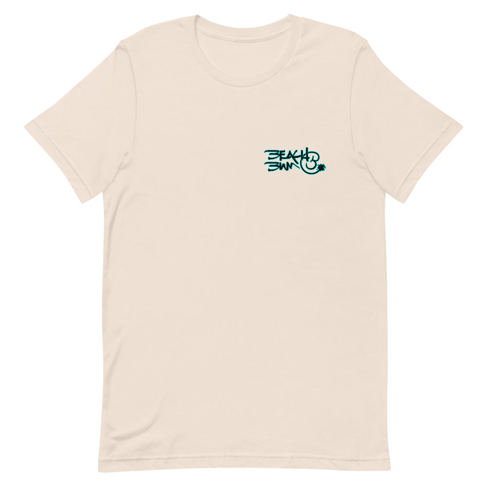 Official Beach Bum Short-Sleeve Unisex T-Shirt- Beer Fishy Fishy (Art on Back)