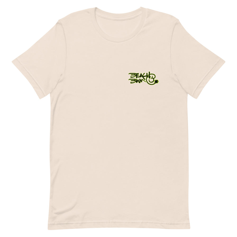 Official Beach Bum Short-Sleeve Unisex T-Shirt- I've Been Vaca-inated (Art on Back)