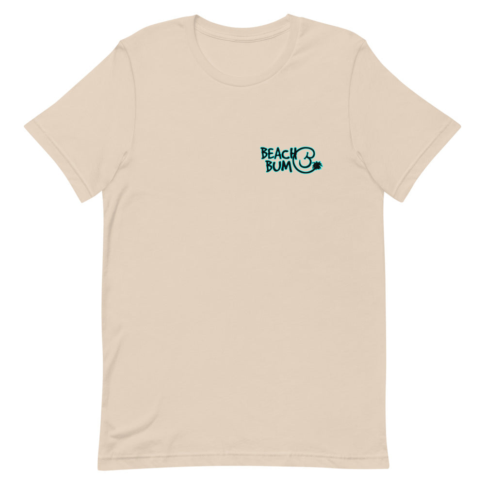 Official Beach Bum Short-Sleeve Unisex T-Shirt- Your Tie, Mai Tai (Art on Back)