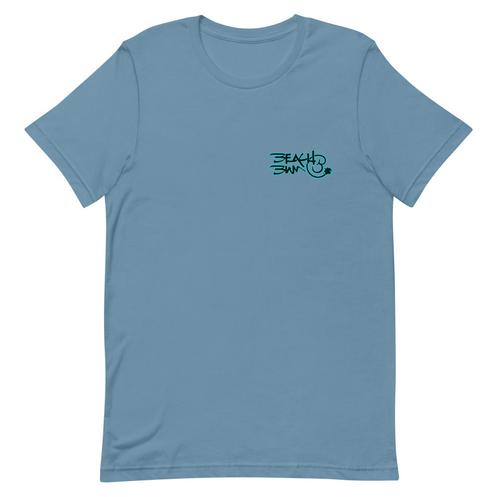 Official Beach Bum Short-Sleeve Unisex T-Shirt- Beer Fishy Fishy (Art on Back)