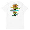 Official Beach Bum Short-Sleeve Unisex T-Shirt- Which Way to the Beach (Art on Back)