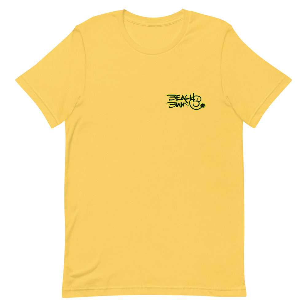 Official Beach Bum Short-Sleeve Unisex T-Shirt- I've Been Vaca-inated (Art on Back)