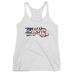 Official Beach Bum Women's Racerback Tank- Compact Logo USA