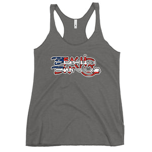 Official Beach Bum Women's Racerback Tank- Compact Logo USA