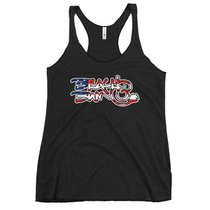 Official Beach Bum Women's Racerback Tank- Compact Logo USA