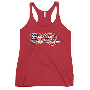 Official Beach Bum Women's Racerback Tank- Compact Logo USA