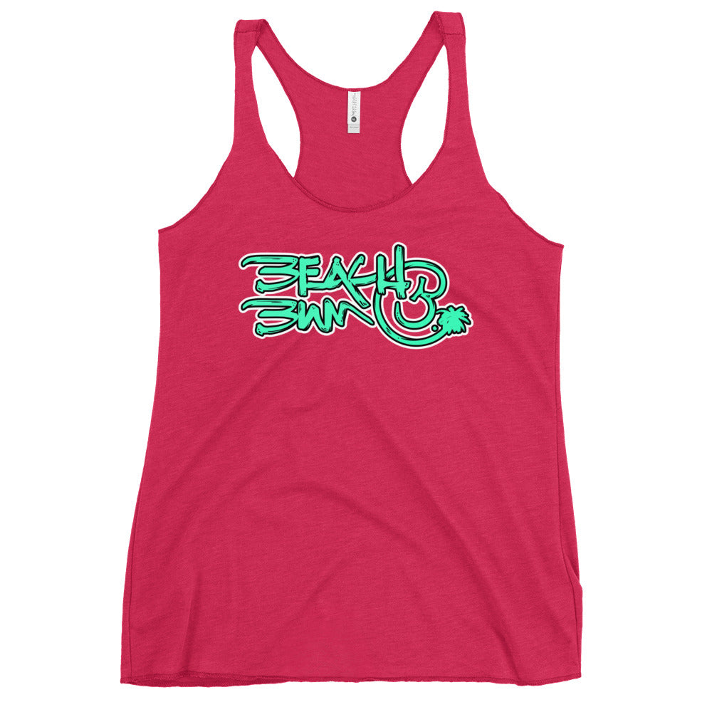 Official Beach Bum Women's Racerback Tank- Compact Logo